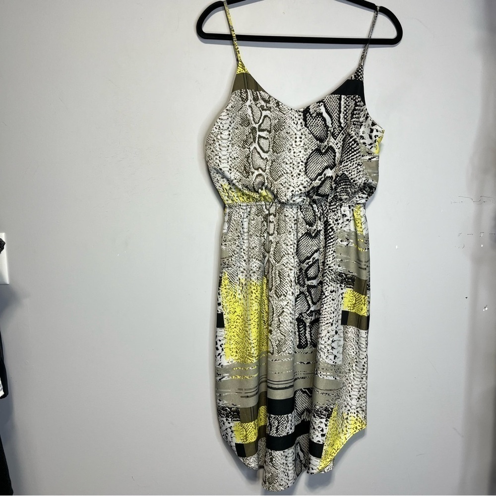 Vince Camuto Snakeskin Spaghetti Strap Midi Summer Dress, size XS - Picture 2 of 13